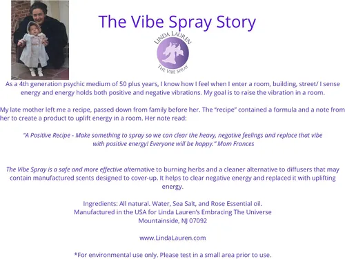 Miniatura 3 de The Vibe Spray limpiador de habitaciones, fabricado con aceites esenciales, uso para limpiar energía negativa, alternativa para manchas y quemaduras