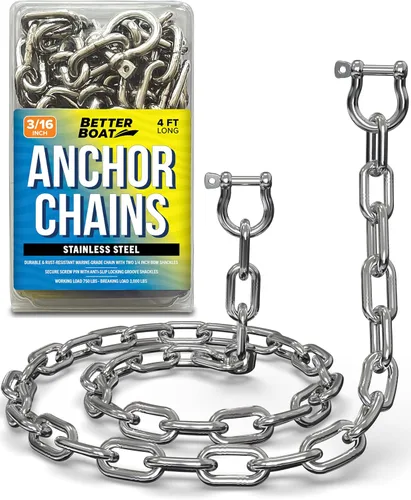 Cadena de anclaje de acero inoxidable, cadena de anclaje de barco, cadenas de anclaje para barcos, cadena de ancla inoxidable, extremos de enlace de