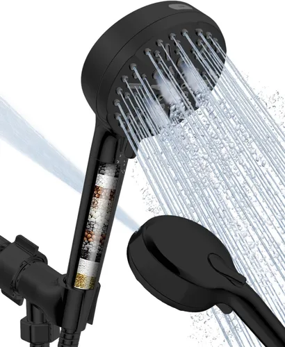Miniatura 15 de Cabezal de ducha de alta presión ORB con mano - Cabezal de ducha de lluvia multifuncional de alto flujo con manguera extra de 60" de largo y soporte