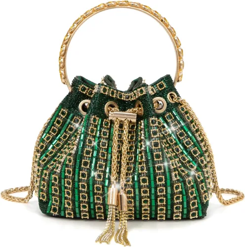 Miniatura 14 de Bolso de mano con diamantes brillantes para mujer, bolso de mano con diamantes de imitación para mujer, bolso de mano de brillo para fiesta