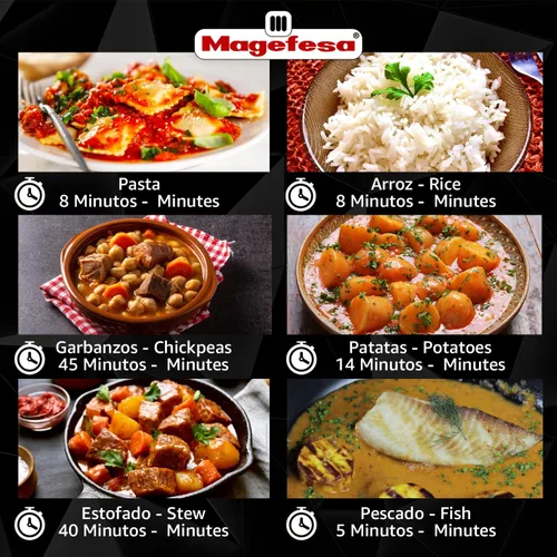 Miniatura 8 de Magefesa Star Recta - Olla a presión tradicional 14L, acero inoxidable 18/10, para todo tipo de cocinas, inducción, 3 sistemas de seguridad
