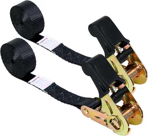 Miniatura 7 de Correas de amarre de trinquete sin fin, paquete de 2 correas de carga de 1 pulgada x 8 pies, resistentes para motocicletas, remolques, kayak