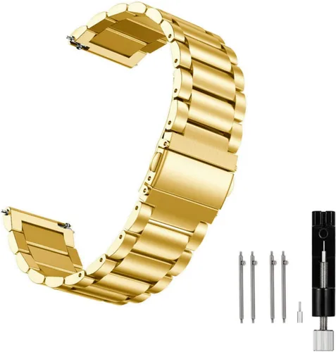 Miniatura 10 de Moran Correa de malla de acero inoxidable de 20 mm, correa de metal de liberación rápida, 18 mm, 20 mm, 22 mm, compatible con Samsung Galaxy Watch