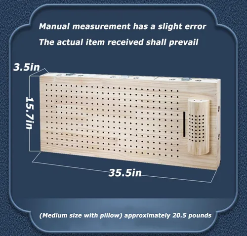 Miniatura 5 de Caja de moxibustión de madera maciza, cama Moxa, alfombrilla de moxibustión sin humo con ventilación y funcional ergonómica para terapia