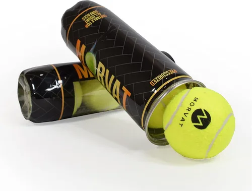 Miniatura 9 de Morvat Pelotas de tenis profesionales de tamaño estándar, bolas de fieltro amarillo presurizadas extra resistentes para niños, adultos y perros