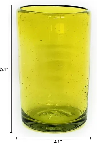 Miniatura 8 de Vasos cortos de ámbar sólido de 9 onzas (juego de 6), vidrio reciclado, sin plomo, sin toxinas (vaso de 9 onzas)