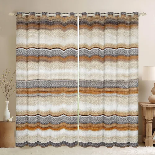 Miniatura 29 de Feelyou Cortinas opacas con estampado de leopardo para dormitorio, sala de estar, safari, cortinas de oscurecimiento de habitación con purpurina