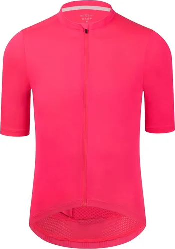 Maillot de ciclismo para hombre, con bolsillo con cremallera, manga corta, ligera, Aero Race Fit, camiseta de ciclismo UPF 50+