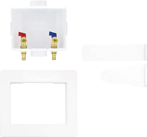 Miniatura 7 de Eastman Conexión de CPVC de 1/2 pulgada, caja de salida blanca para lavadora de drenaje central, 60249