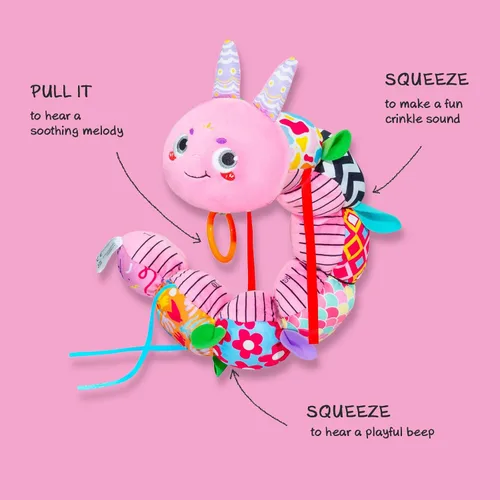 Miniatura 4 de Infinno Juguetes sensoriales de peluche musicales para bebés para niñas y niños, juguetes de seguridad suaves para recién nacidos de 0-3-6-12 meses