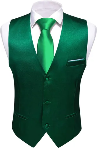 Barry.Wang Chaleco formal para hombre, cuello en V, ajustado, casual, colores sólidos, chaleco para fiesta de boda