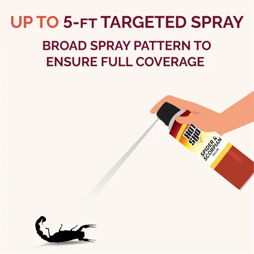 Miniatura 4 de Hot Shot - Aerosol para matar arañas y escorpiones, mata grandes arañas y escorpiones en segundos, incluyendo viuda negra, reclusa marrón y arañas