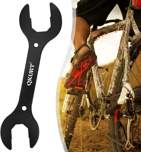 Miniatura 7 de QKURT Llave de auriculares de bicicleta 4 en 1, 30/32/36/1.575 in de alta resistencia para auriculares de bicicleta Negro