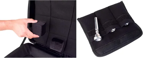 Miniatura 4 de Protec Micro ZIP - Estuche triple para trompeta con ruedas, color negro, modelo BLT301T