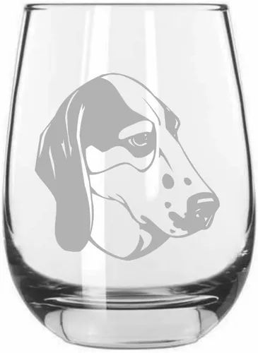 Miniatura 85 de Sakhalin Husky Dog - Copa de vino grabada personalizada de 15.25 onzas sin tallo