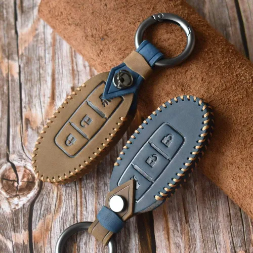 Miniatura 8 de SANRILY Funda de llave inteligente de 3 botones para Nissan Armada Rogue Murano 370Z Leaf Juke Quest Pathfinder, funda protectora de llave remota