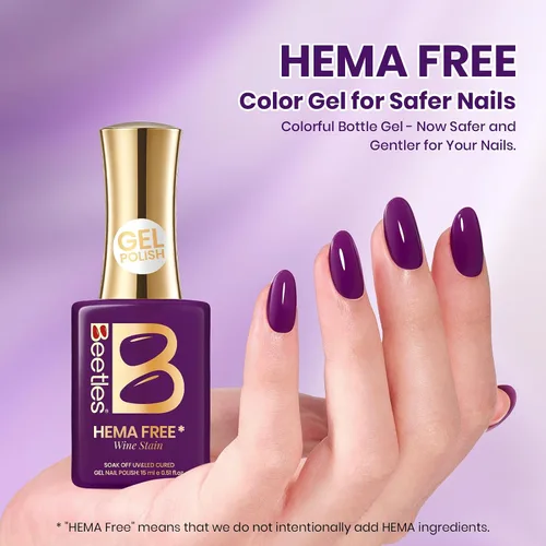 Miniatura 264 de Beetles - Esmalte de uñas de gel rosa claro, 0.5 fl oz, color rosa bebé, esmalte de gel que se absorbe con luz UV LED, arte de uñas de verano, salón