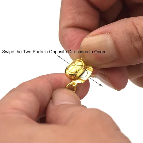 Miniatura 2 de Zpsolution Cierres magnéticos de doble bloqueo para joyas, fáciles de usar, seguros y confiables, 4 unidades, color plateado 4 Plata