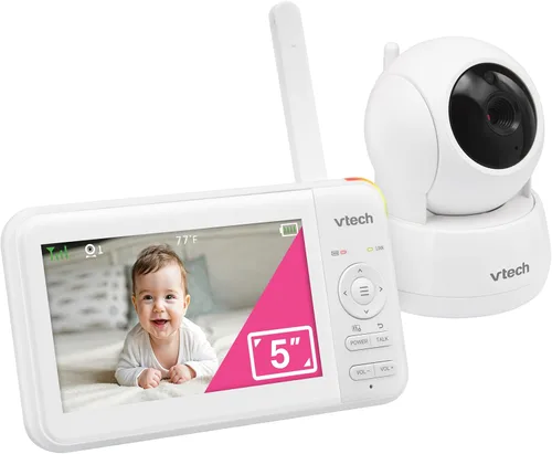 Miniatura 16 de VTech - Monitor de video para bebé con 2 cámaras y pantalla LCD de 5 pulgadas, hasta 17 horas de video y 31 horas de audio