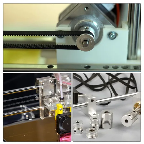 Miniatura 6 de MECCANIXITY Polea de distribución 20 y 36 dientes 0.315 in diámetro rueda síncrona con correa y llave para impresora 3D, máquina CNC
