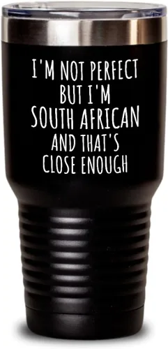 Miniatura 7 de Funny South African Tumbler South Africa Gift Idea For Men Women Nation Pride I'm Not Perfect But That's Close Enough Quote Gag Joke Insulated Cup