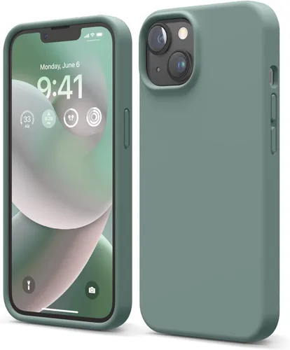 Miniatura 21 de elago Funda compatible con iPhone 14, de silicona líquida, funda protectora de cuerpo completo, a prueba de golpes, diseño delgado, forro
