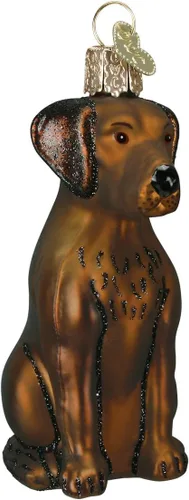 Miniatura 8 de Old World Christmas Golden Retriever - Adorno de cristal soplado para árbol de Navidad, decoración navideña artesanal, colección de perros