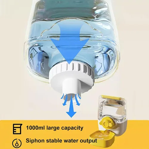 Miniatura 6 de Botella de agua de conejo de 35 onzas, dispensador de agua automático para colgar para mascotas, para hurones, conejillos de indias, chinchilla