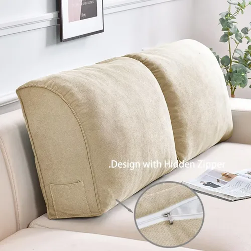 Miniatura 6 de Almohada de lectura para cabecero, almohada de cuña, triangular, suave, para cabecero, cojín de apoyo para el respaldo del sofá cama, almohada