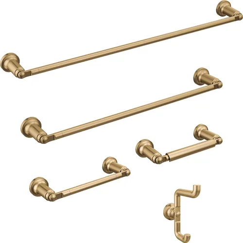 Miniatura 3 de Delta Saylor 73518-CZ - Toallero de 18 pulgadas para baño, color bronce champán, toallero de pared para baño, soporte para toallas de pared