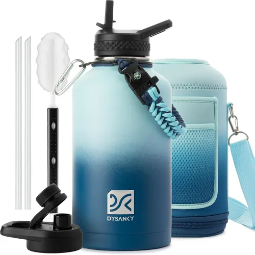 Miniatura 21 de DYSANKY Botella de agua aislada de 32 onzas, metal al vacío de acero inoxidable grueso, jarra de agua deportiva portátil para gimnasio y senderismo