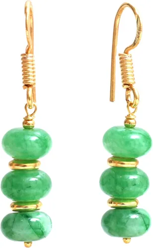Miniatura 22 de Gempires - Aretes ligeros con cuentas hechas a mano, hipoalergénicos, chapados en oro, aretes colgantes para mujer
