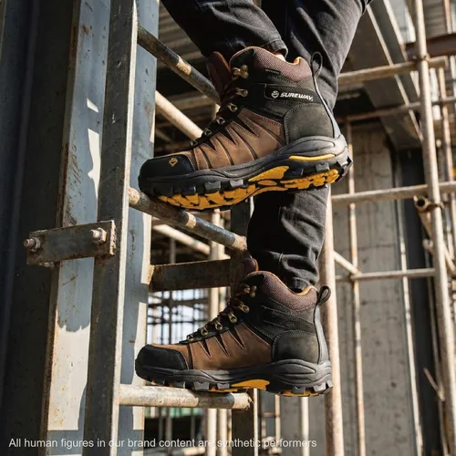 Miniatura 3 de SUREWAY Men's 6" Waterproof Work Boots - Soft Toe,Leather Lace Up,EH Rated, Slip Resistant Outsole for Construction, Roofing & Hunting Work Boots