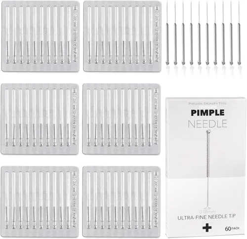 Miniatura 8 de Kit profesional para eliminar espinillas, 100 agujas desechables para el acné, herramientas para eliminar puntos negros, herramienta extractora