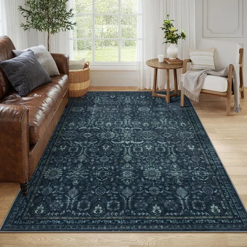 Miniatura 19 de Alfombras Lahome de color verde oscuro para pasillo de 2x10, alfombra lavable resistente a manchas para cocina de 10 pies, alfombra antideslizante