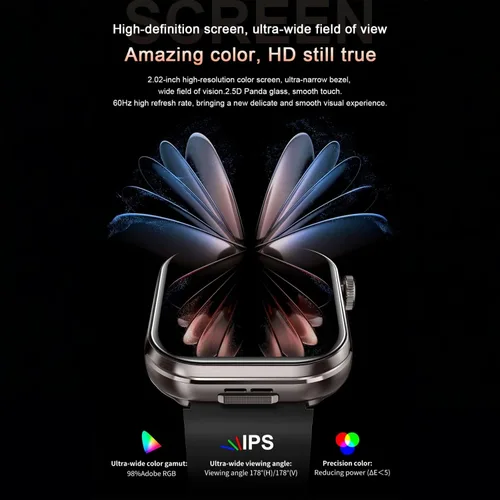 Miniatura 3 de Reloj inteligente Desong con auriculares, pantalla HD de 2.02", reloj de fitness, responder/realizar llamadas, reloj inteligente 2 en 1