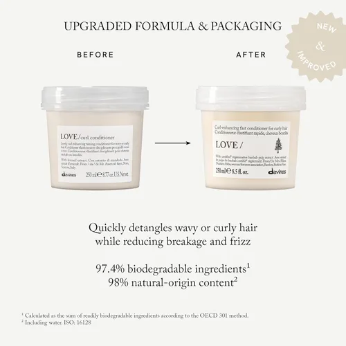 Miniatura 3 de Davines LOVE/Curl Conditioner, Elasticizing & Taming Formula for Wavy or Curly Hair - Protein-Rich Treatment Enhances Volume, Softness & Control