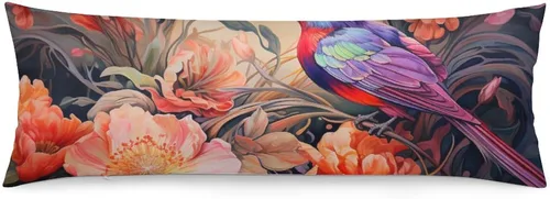 Miniatura 9 de Elegant Leaves - Funda de almohada de poliéster (20 x 54 pulgadas), color burdeos