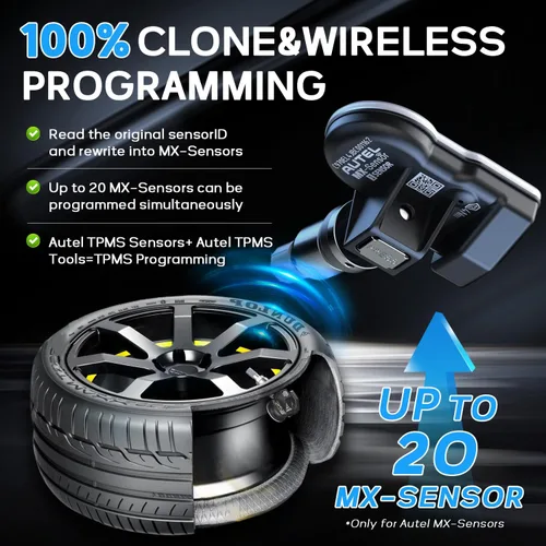 Miniatura 3 de Autel Sensores TPMS, MX-Sensor 2 en 1 de frecuencia dual 315MHz + 433 MHz de presión de nivel OE, programable por Autel TPMS Tool