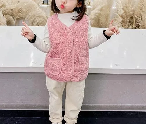 Miniatura 2 de warmstraw Chaleco de invierno para bebés niños y niñas, con cremallera, lindo chaleco suave