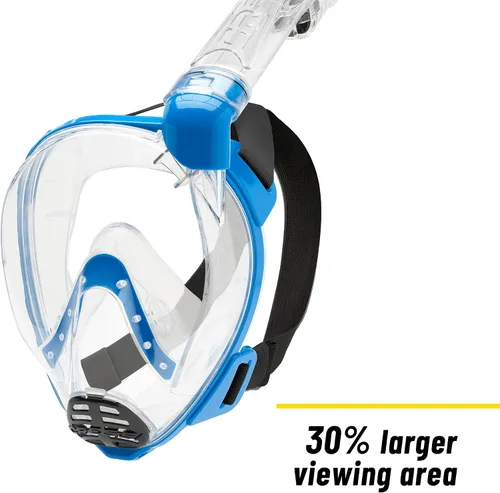 Miniatura 6 de Cressi Kit de snorkel junior para niños de 6 a 12 años - Máscara facial completa + aletas ajustables + equipo ligero colorido - Baron Jr & Rocks