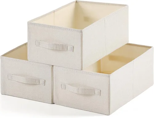 Miniatura 10 de Organizadores y almacenamiento de ropa de lino, cestas de almacenamiento grandes, lavables, organizador de ropa con asa, organizador de suéter