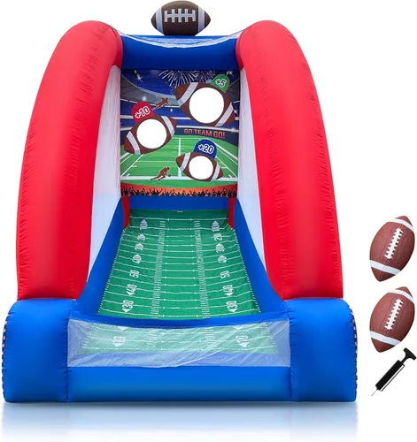 Miniatura 8 de Inflatable Football Toss Game with 2 Inflatable Footalls, Throwing Target Game, Football Target Practice for Outdoor Event, Carnival