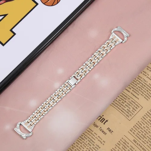 Miniatura 4 de Correas de reloj compatibles con Michael Kors Access Gen 4 MKGO/MKGO Gen 5E de 1.61 pulgadas para mujer, joyería de diamantes de imitación de Oro