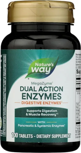 Miniatura 8 de Nature's Way La megacima, enzimas pancreáticas y sistémicas*, alivia el dolor muscular ocasional debido al sobreesfuerzo y el ejercicio*, soporte