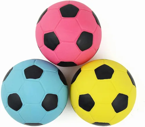Pelota chirriante para perros, juguetes chirriantes de goma de látex suave para perros pequeños, cachorros, lindos juguetes chirriantes para jugar a