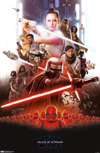 Trends International Star Wars: The Rise Of Skywalker - Póster de pared grupal, 22.375 x 34 pulgadas, versión sin marco