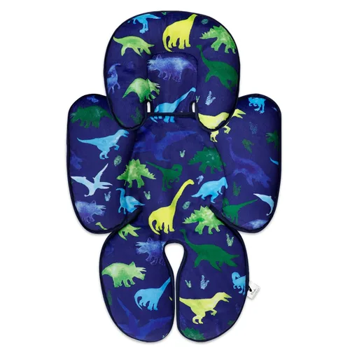 TANOFAR Soporte para la cabeza del asiento de automóvil para bebé, inserto de asiento de automóvil infantil de dinosaurio, 2 en 1 reversible para