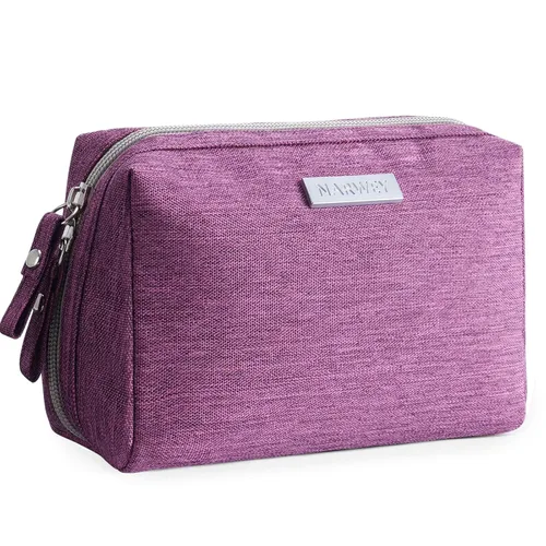 Miniatura 16 de Narwey Bolsa grande de maquillaje de viaje, bolsa organizadora de cosméticos, bolsa de aseo personal, bolsa de maquillaje, bolsa con cremallera