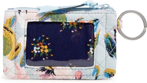 Miniatura 3 de Vera Bradley - Cartera de algodón para mujer, diseño con cremallera y compartimiento para identificación
